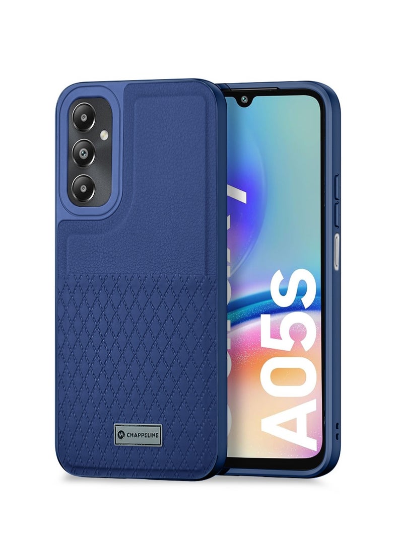 CHAPPELINE Silicone Pattern Card Holder Case Cover For Samsung Galaxy a05s Navy Blue - Image 1