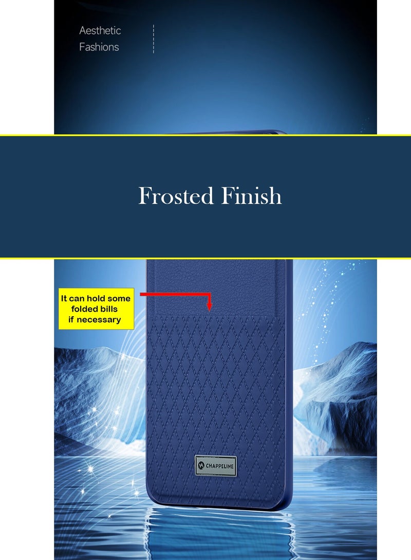 CHAPPELINE Silicone Pattern Card Holder Case Cover For Samsung Galaxy a05s Navy Blue - Image 5