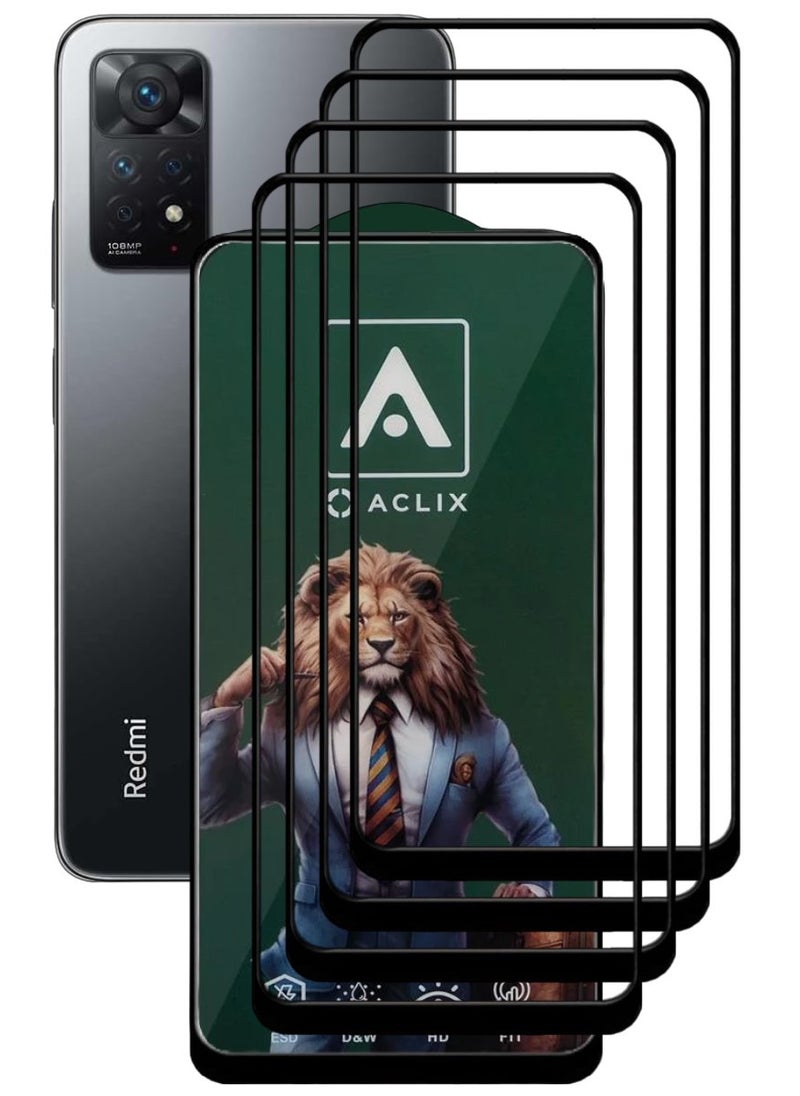 ACLIX 4 Pieces Antistatic ESD Dustproof Premium Quality High Definition Tempered Glass Screen Protector Designed For Xiaomi Redmi Note 11 Pro - Image 1
