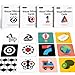 beiens High Contrast Baby Flashcard 80 Pcs 160 Page Black White Colorful Visual Stimulation Learning Activity Card for Babies Ages 0361236 Months 55 x 55 Newborn Infants Toys Gift - Image 3