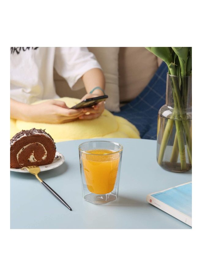 NIBEMINENT Set of 4 Double Walled Glass Coffee Cups multicolour 200mm - Image 4