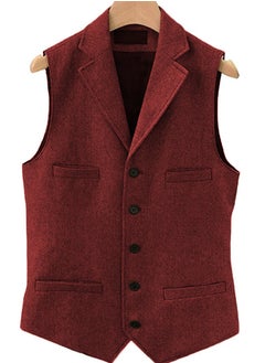KUYING New Fashionable Herringbone Patterned Suit Vest  - Image 1