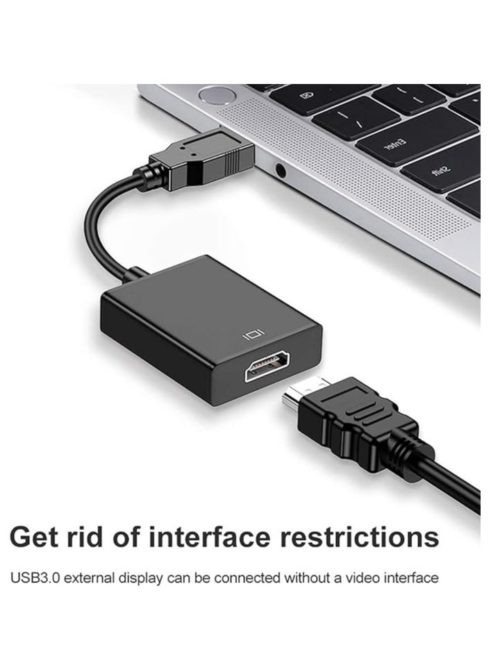 erorex USB to HDMI Adapter, USB 3.0/2.0 to HDMI Cable Multi-Display Video Converter- PC Laptop Windows 7 8 10,Desktop, Laptop, PC, Monitor, Projector, HDTV.Not Support Chromebook  - Image 4