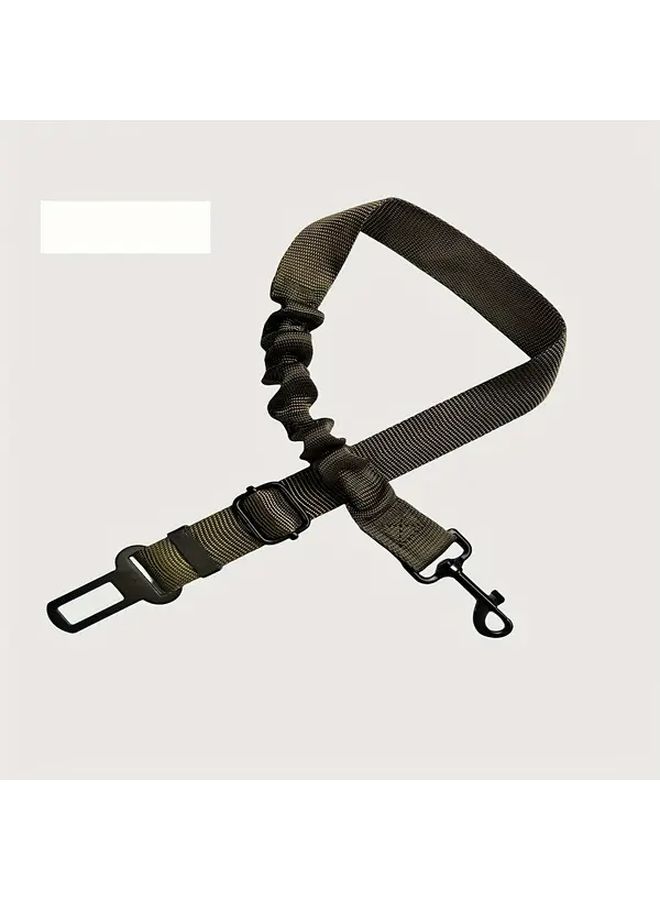 Red Adjustable Dog Car Seat Belt Heavy Duty Durable Elastic Nylon Pet Restraint - Image 2