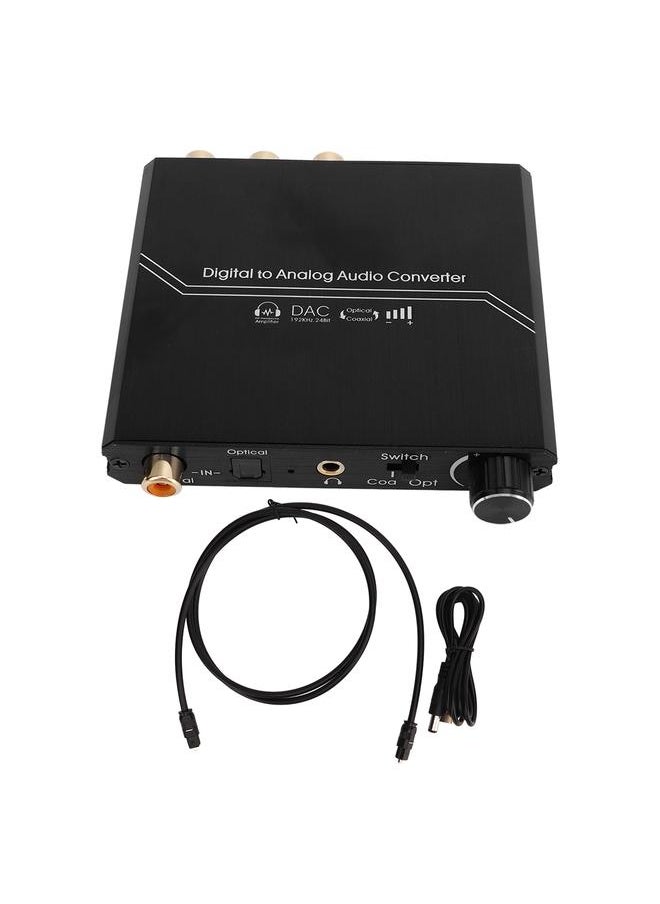 Thoraya 192KHz Digital to Analog Sound Converter with Volume Adjustment Digital Optical Coaxial to Analog Stereo RCA 3.5mm Jack Converter  - Image 1