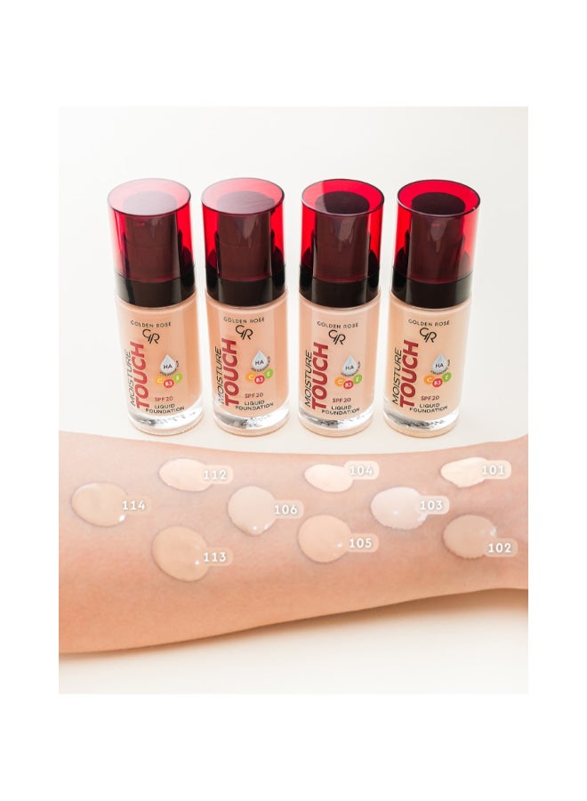 Golden Rose Moisture Touch Liquid Foundation Spf 20  101 Beige - Image 4