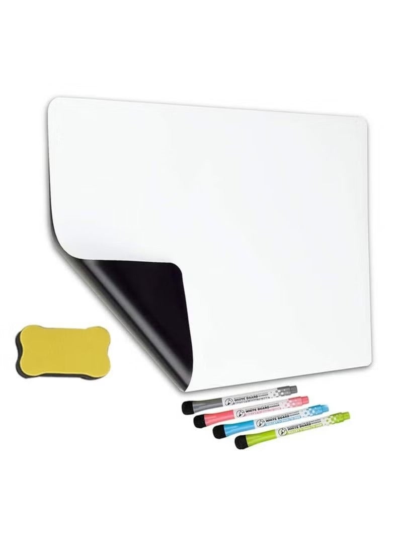 Whiteboard Magnetic Dry Erase Board Self Adhesive with 3 Pens and 1 Board Eraser，for Any Smooth Surface with New Stain Resistant Technology,Home Kitchen Fridge Shopping List and Office Notice Board - Image 2