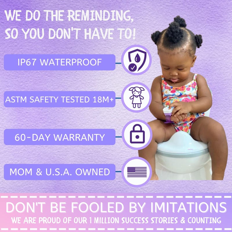 POTTY TIME Potty Watch for Kids Potty Training - Potty Training Watch with 3 Fun Flashing Lights and Music - Water-Resistant Watch - Potty Watch Remind Kids Every 30, 60 or 90 Minutes - Purple - Image 2