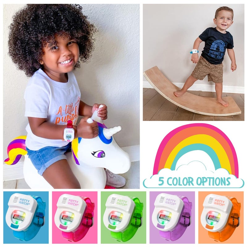 POTTY TIME Potty Watch for Kids Potty Training - Potty Training Watch with 3 Fun Flashing Lights and Music - Water-Resistant Watch - Potty Watch Remind Kids Every 30, 60 or 90 Minutes - Purple - Image 5