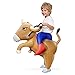 Camlinbo Halloween Inflatable Costume Bull Rider for Boys Toddlers Animal Cosplay Blows up Halloween Costumes Party Brown - Image 3