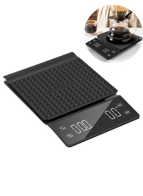 Coffee Measuring Scales, High Precision Multi-unit Conversion Electronic Scales for Coffee Production and Kitchen Cooking, 3kg/0.1g