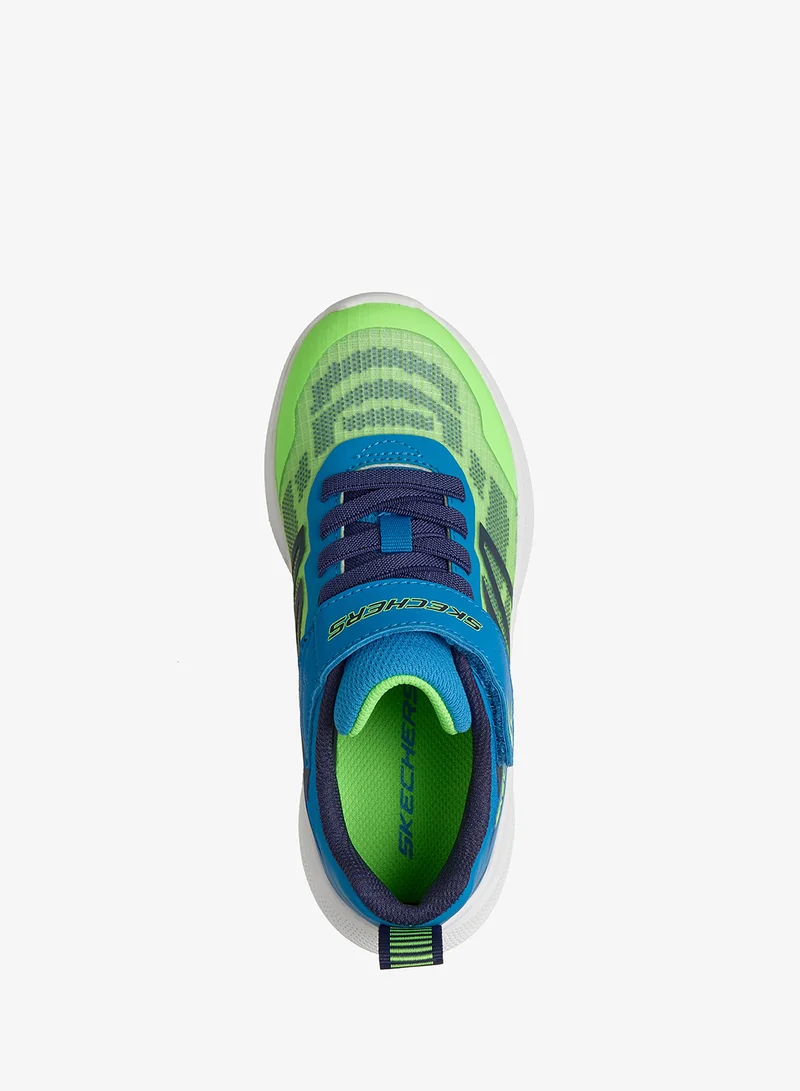Skechers LIME & BLUE SYNTHETIC / TEXTILE / NAVY TRIM Kids Microspec Velocity for Men | Best Price UAE