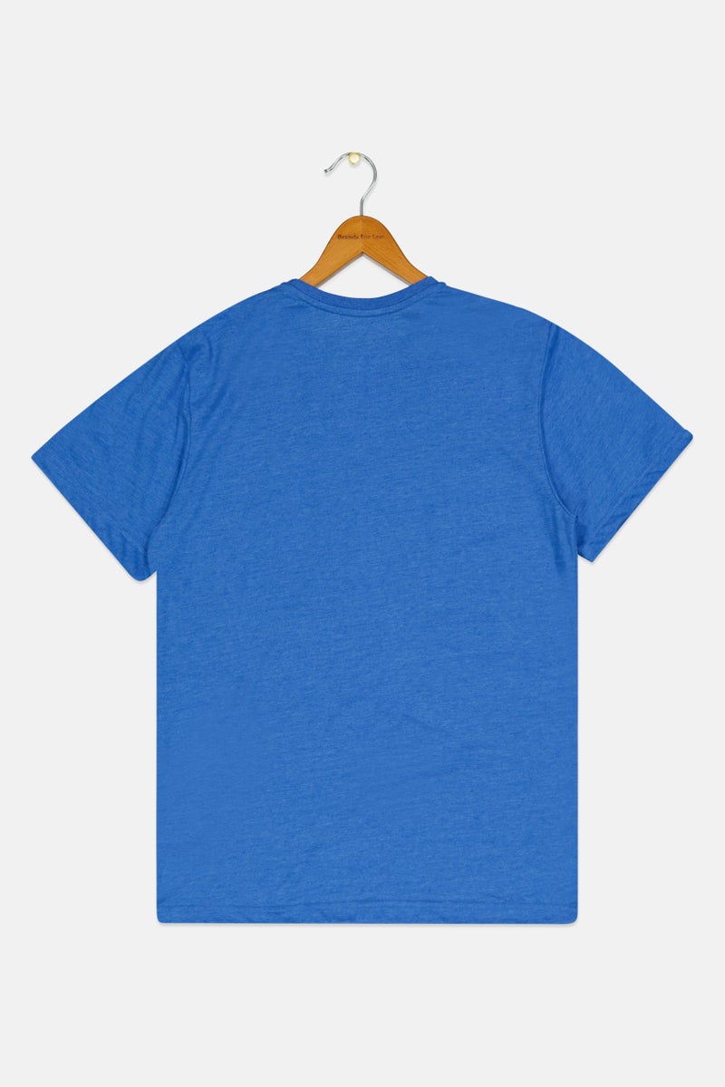 POP Kids Boy Back To The Future Printed Short Sleeve T-Shirt, Blue - Image 2