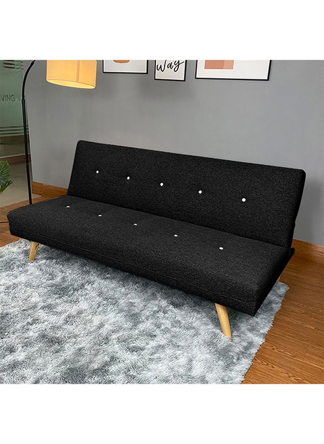 إن - هاوس أيمار | أريكه سرير 2 في 1 من المخمل 30x177x107 cm- أسود  - Image 1