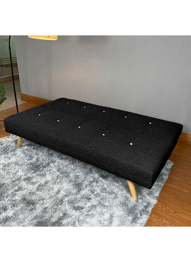 إن - هاوس أيمار | أريكه سرير 2 في 1 من المخمل 30x177x107 cm- أسود  - Image 2