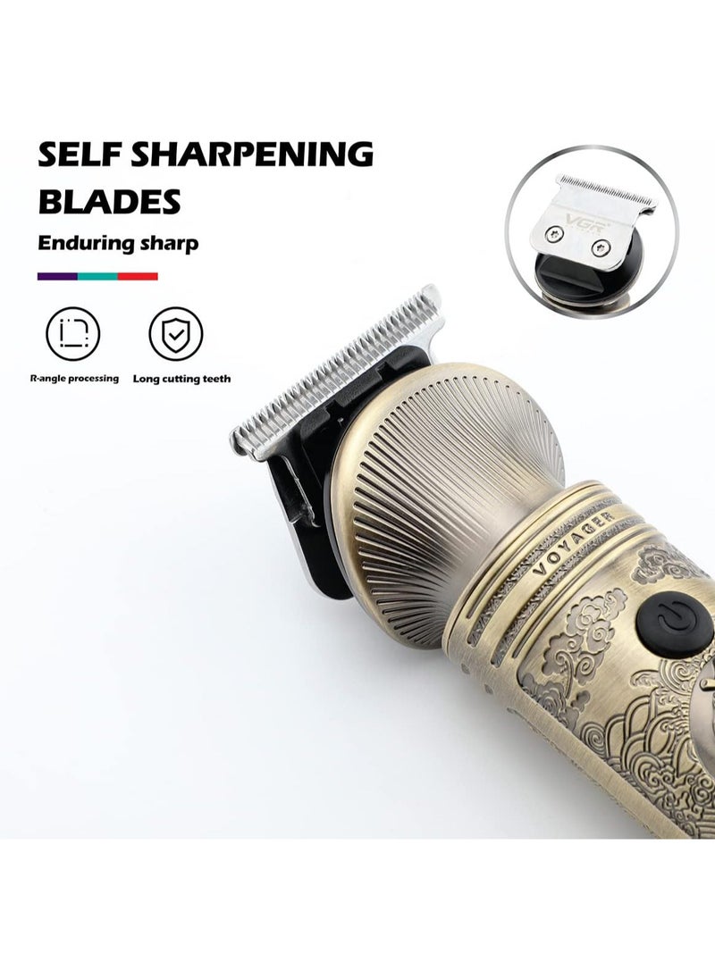 VGR V106 6 in 1 Facial Hair Body Trimmer Kit for Hair, Beard, Ear, Nose, Head, Full Body IPX6 Waterproof Metal Body Comes with Travel Bag 180 Minutes Working Time  - Image 3