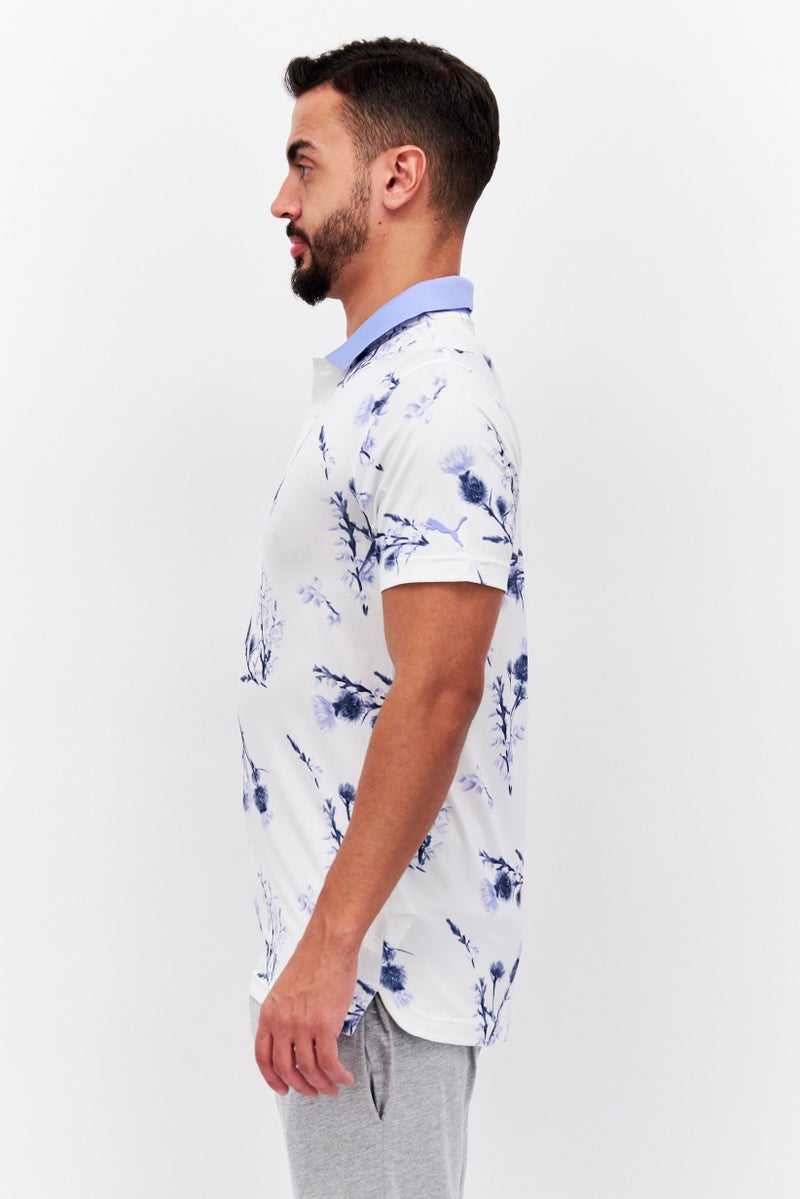 PUMA Men Sportswear Fit Short Sleeve Training Polo Shirt, White - Image 3