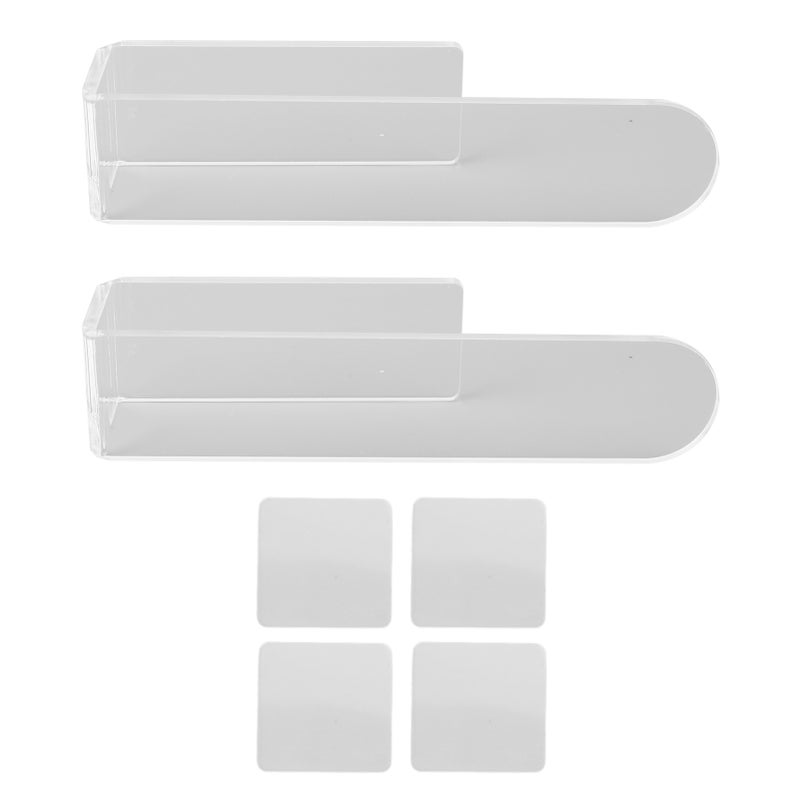Self Adhesive Hand Towel Holder U Shaped Space Saving Acrylic Wall Mounted Hand Towel Bar Towel Ring for Bathroom Transparent - Image 1