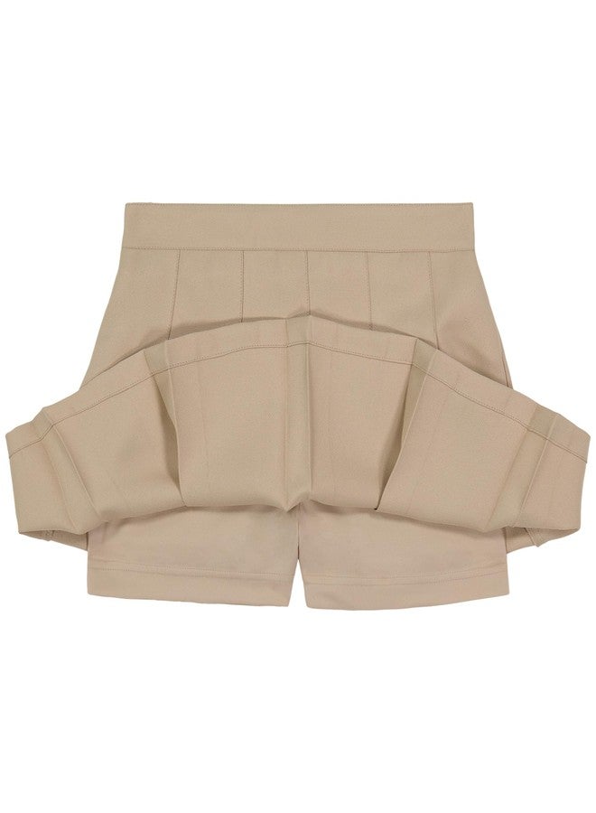 IZOD Girls' School Uniform Pull-On Scooter Skirt, Khaki 976, 4 - Image 2