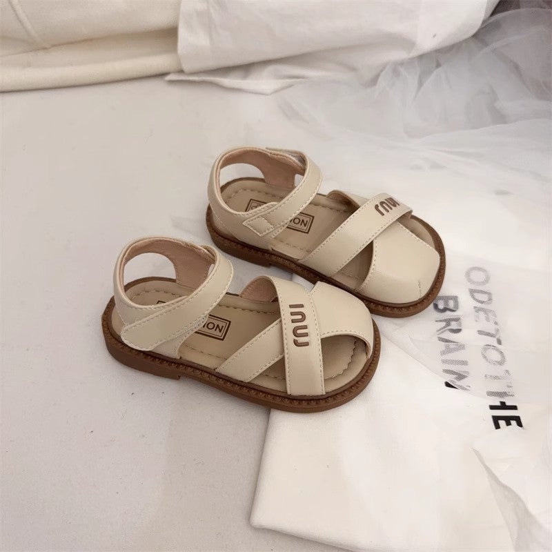 Korean Style Cross Strap Girls Princess Sandals Soft Sole Baby Toddler Shoes 2025 Summer Baby Casual Beach Shoes - Image 3