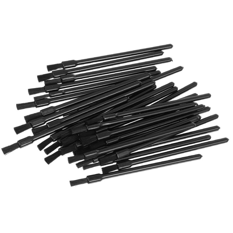 FAVOMOTO Disposable Nylon Lip Brush 200pcs Black Flat Tip Lipstick Applicators Makeup Tools for Travel and Professional Use - Image 1