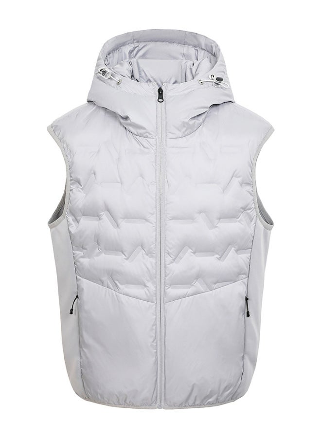 Winter Functional Style Solid Color Lightweight Down Vest Unisex Loose Down Jacket Top - Image 3