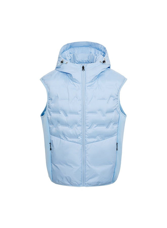 Winter Functional Style Solid Color Lightweight Down Vest Unisex Loose Down Jacket Top - Image 1