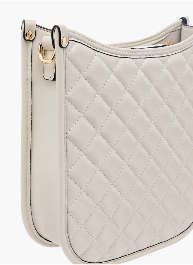 Celeste - Women Quilted Shoulder Bag with Zip Closure and Chain Braided Strap - Image 1