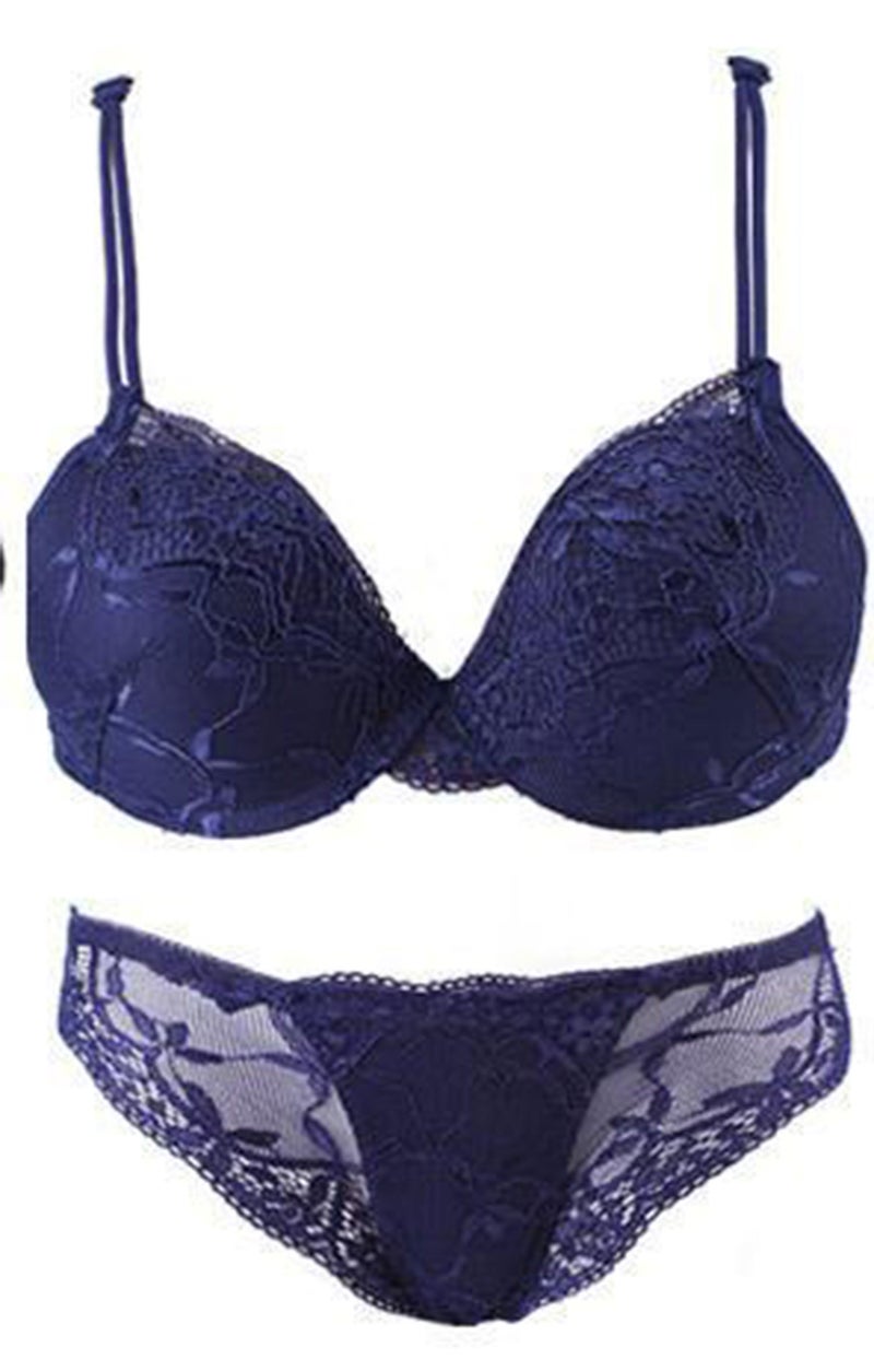 Spiaty Women's Polyamide Push-Up Underwired Bra Panty Set(SFH051_Blue_34) - Comfortable and Easy to wear - Image 1