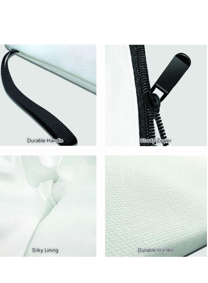 PRINTSHOP4ME Initial Monogram Cosmetic Pouch - Monogrammed Makeup Pouch - Perfect for Travel Organizer - Cosmetic Bag for Women - Gift for Ramadan - Initial Design Makeup Bag - Image 5