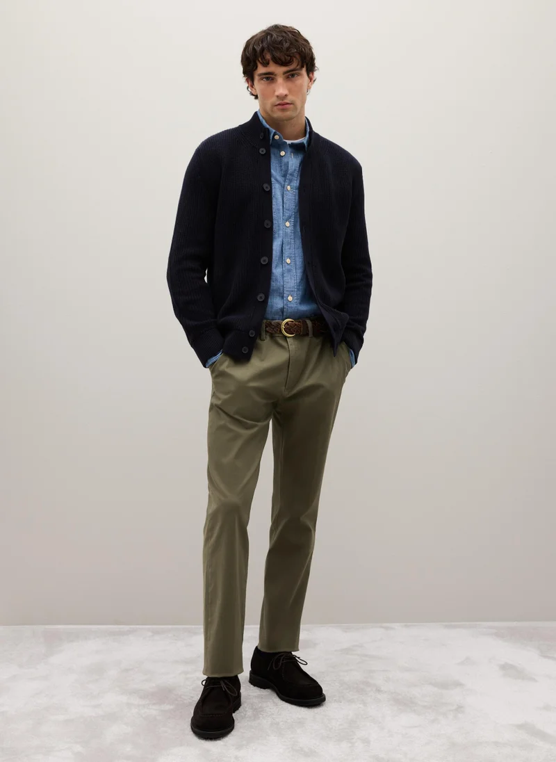 Ovs OVS Blue Cardigan In Pure Cotton