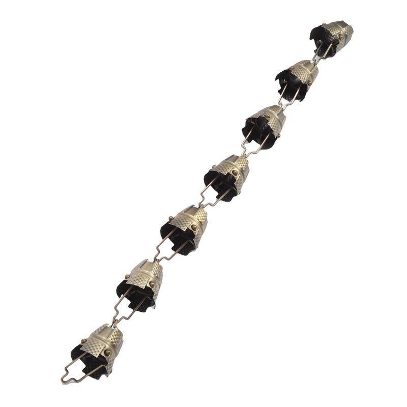 Bronze Tripod Rain Chain 3.3FT 7 Cups Electroplated Antique Bronze Decorative Hanging Gutter Chain for Outside - Image 3