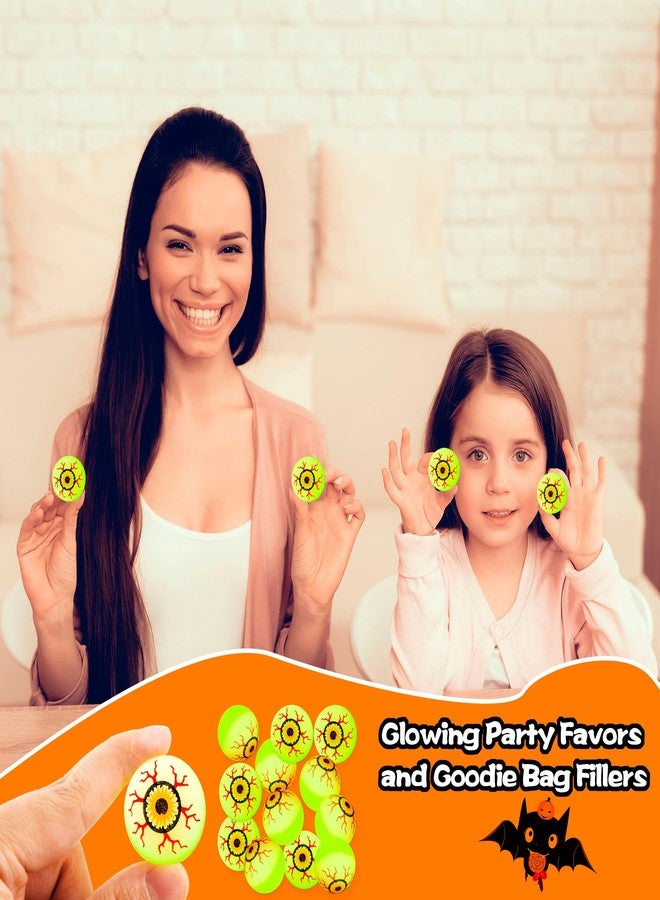 Sonarun 32 Pack 1.2 Inch Glow in the Dark Eyeballs Halloween High Bounce EyeBalls Kids Glow Party Favors for Boys Girls Gift Bag Fillers Halloween Treats Supplies - Image 5