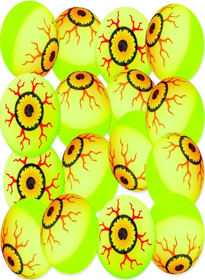 Sonarun 32 Pack 1.2 Inch Glow in the Dark Eyeballs Halloween High Bounce EyeBalls Kids Glow Party Favors for Boys Girls Gift Bag Fillers Halloween Treats Supplies - Image 1