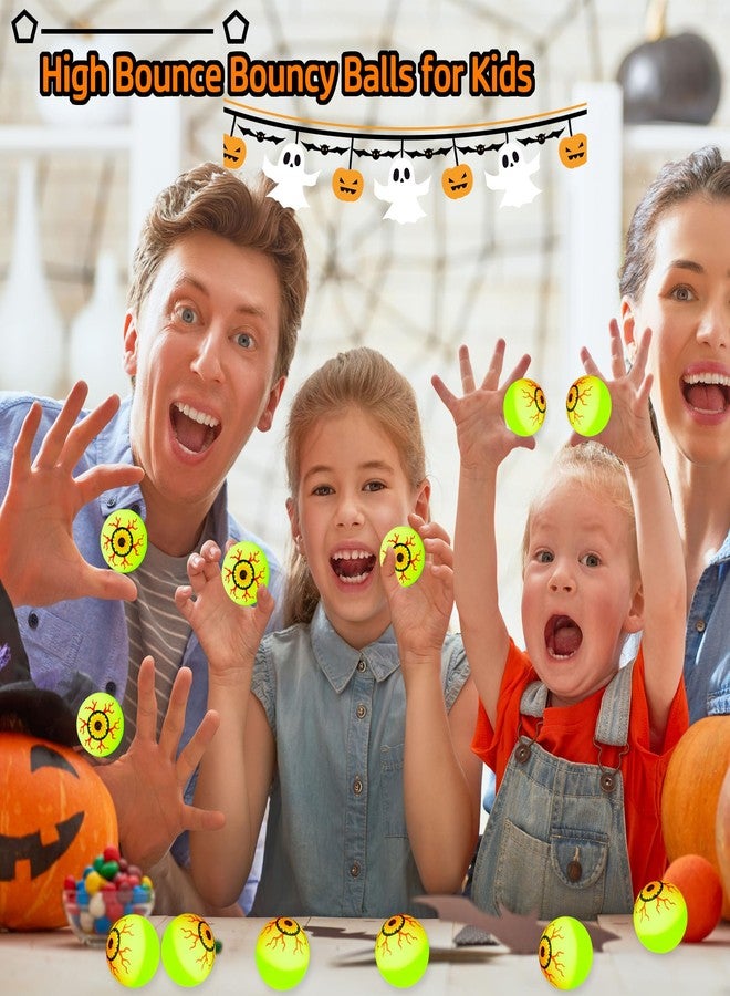 Sonarun 32 Pack 1.2 Inch Glow in the Dark Eyeballs Halloween High Bounce EyeBalls Kids Glow Party Favors for Boys Girls Gift Bag Fillers Halloween Treats Supplies - Image 4