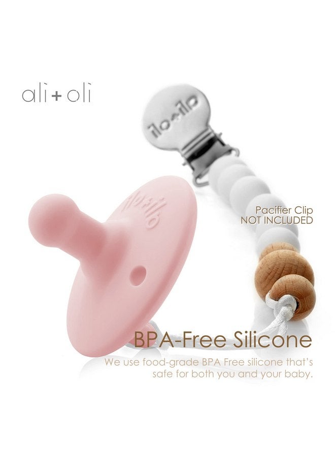 Ali+Oli Pacifier for Baby (2-pk) Set Original Round (Oat-Coco) Concaved Shield Newborn Pacifiers, BPA-Free Silicone Baby Pacifier Set, Baby Binkies, Chupones para Bebes - Image 3