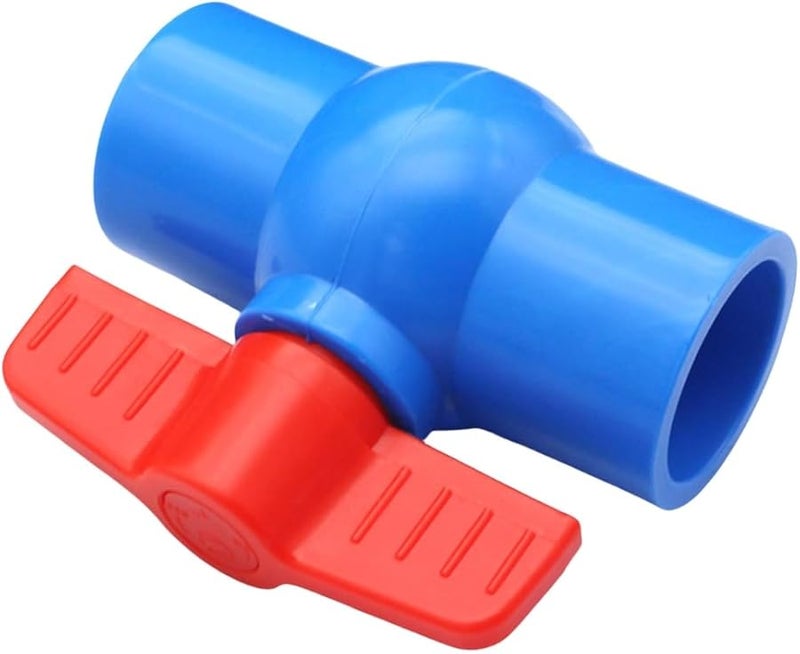 صمام مياه يدوي أزرق من PVC مقاس 25 ملم للدوران لليمين لإدارة السوائل الزراعية - Image 3
