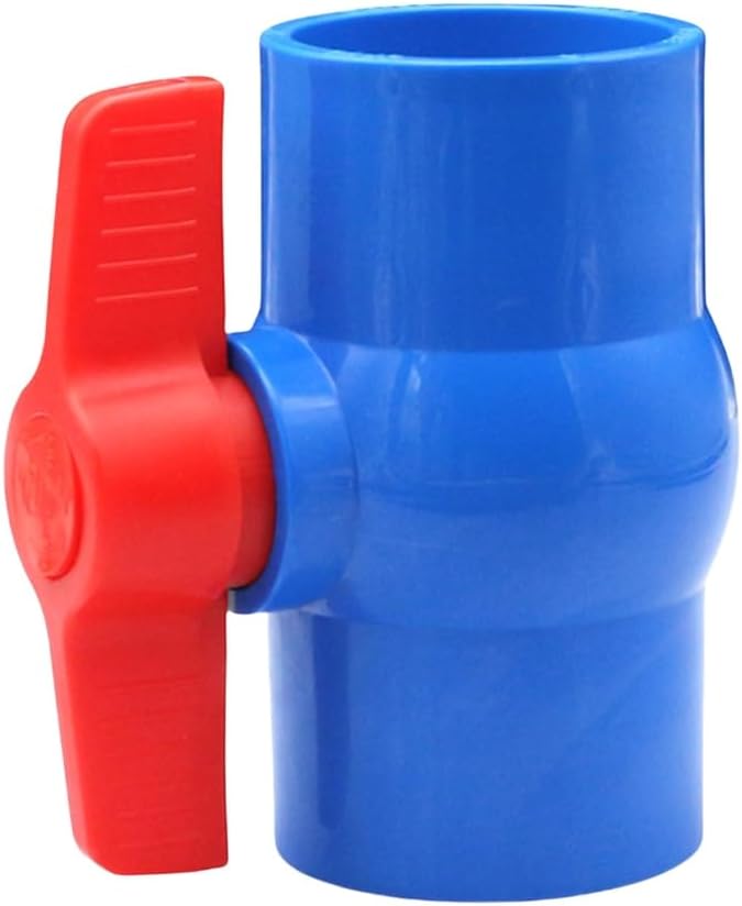 صمام مياه يدوي أزرق من PVC مقاس 25 ملم للدوران لليمين لإدارة السوائل الزراعية - Image 2