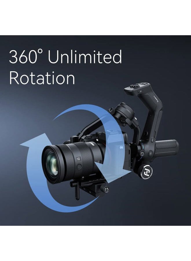 FeiyuTech Official SCORP-C Camera Stabilizer,3-Axis Handheld Gimbal for DSLR and Mirrorless Camera,5.5lbs Payload, for Sony/Panasonic/Lumix/Nikon/Fujifilm,Grip,Lightweight,Button Control  - Image 5