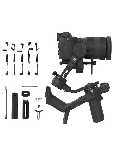 Official SCORP-C Camera Stabilizer,3-Axis Handheld Gimbal for DSLR and Mirrorless Camera,5.5lbs Payload, for Sony/Panasonic/Lumix/Nikon/Fujifilm,Grip,Lightweight,Button Control