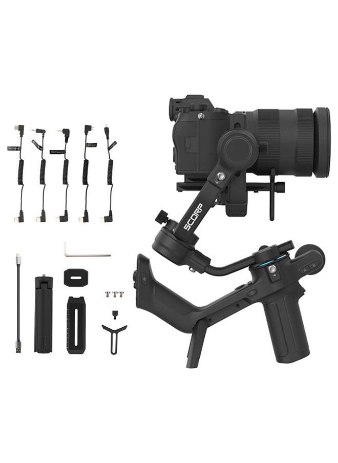 FeiyuTech Official SCORP-C Camera Stabilizer,3-Axis Handheld Gimbal for DSLR and Mirrorless Camera,5.5lbs Payload, for Sony/Panasonic/Lumix/Nikon/Fujifilm,Grip,Lightweight,Button Control  - Image 1