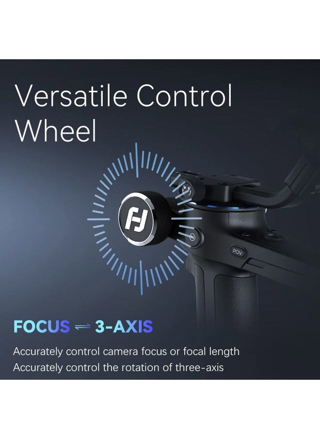 FeiyuTech Official SCORP-C Camera Stabilizer,3-Axis Handheld Gimbal for DSLR and Mirrorless Camera,5.5lbs Payload, for Sony/Panasonic/Lumix/Nikon/Fujifilm,Grip,Lightweight,Button Control  - Image 3