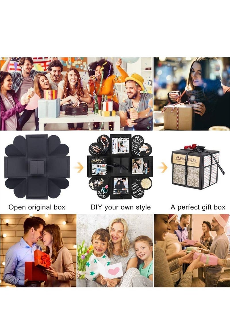 DIY Explosion Box, SYOSI Creative DIY Handmade Surprise Explosion Gift Box Love Memory, Scrapbooking Photo Album Gift Box for Birthday Valentine's Day Anniversary Wedding Festival - Image 4
