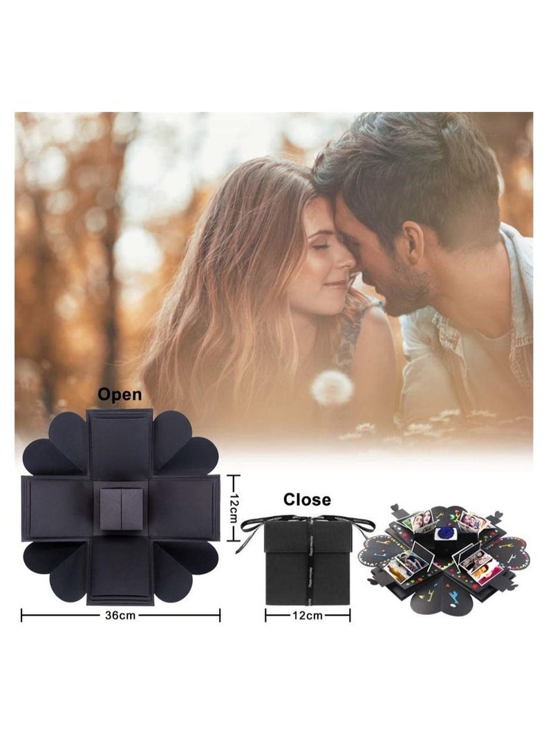DIY Explosion Box, SYOSI Creative DIY Handmade Surprise Explosion Gift Box Love Memory, Scrapbooking Photo Album Gift Box for Birthday Valentine's Day Anniversary Wedding Festival - Image 3