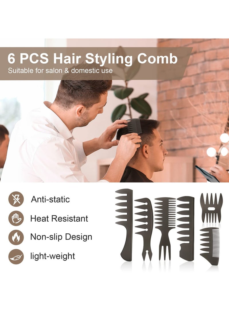 SUNSAR 5 Pcs Wide Tooth Styling Comb Set for Men and Women Professional Shaping and Wet Curl Comb for Hairstyle - Image 3