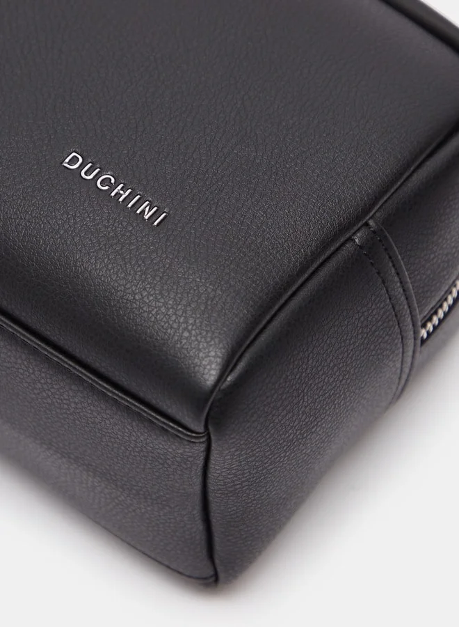دوتشيني Men Solid Pouch With Zip Closure And Wrist Loop