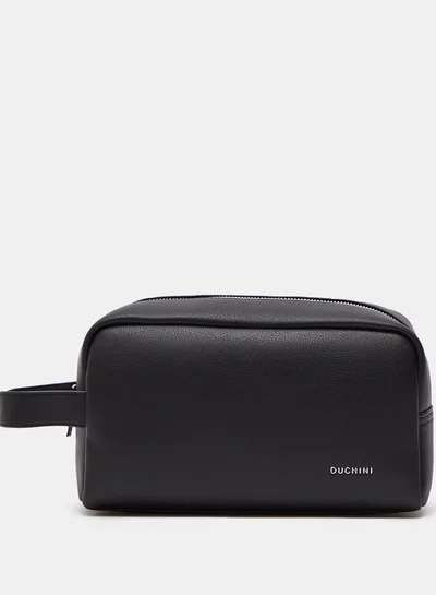 دوتشيني Men Solid Pouch With Zip Closure And Wrist Loop