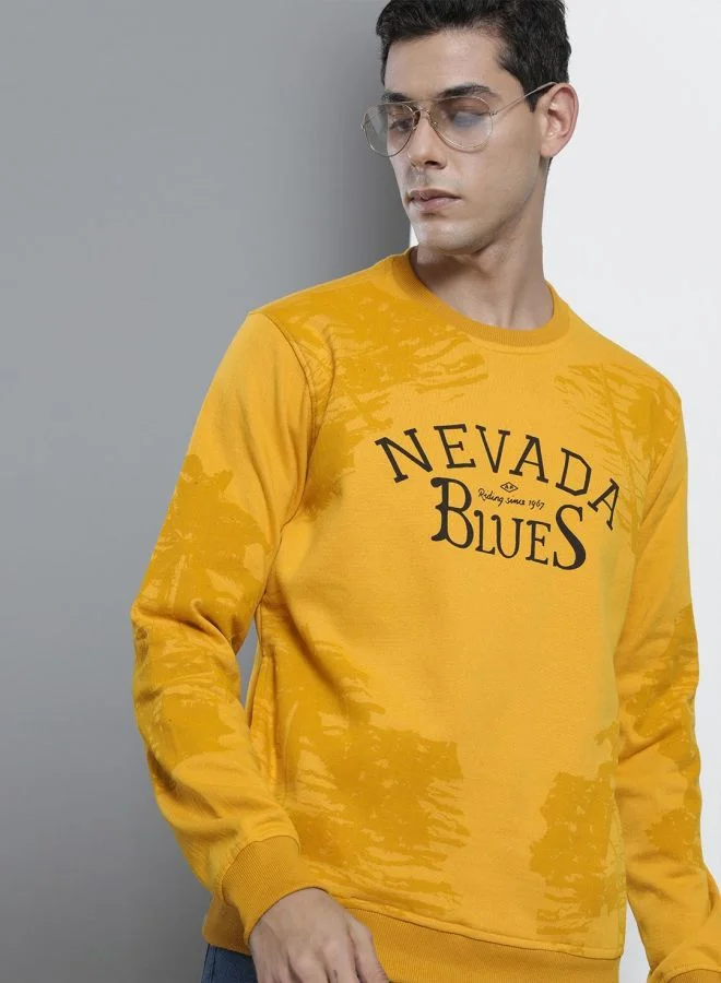 The Indian Garage Co  The Indian Garage Co Men Regular Fit Tropical Crew Neck Full Sleeves Sweatshirt  | Best Price UAE