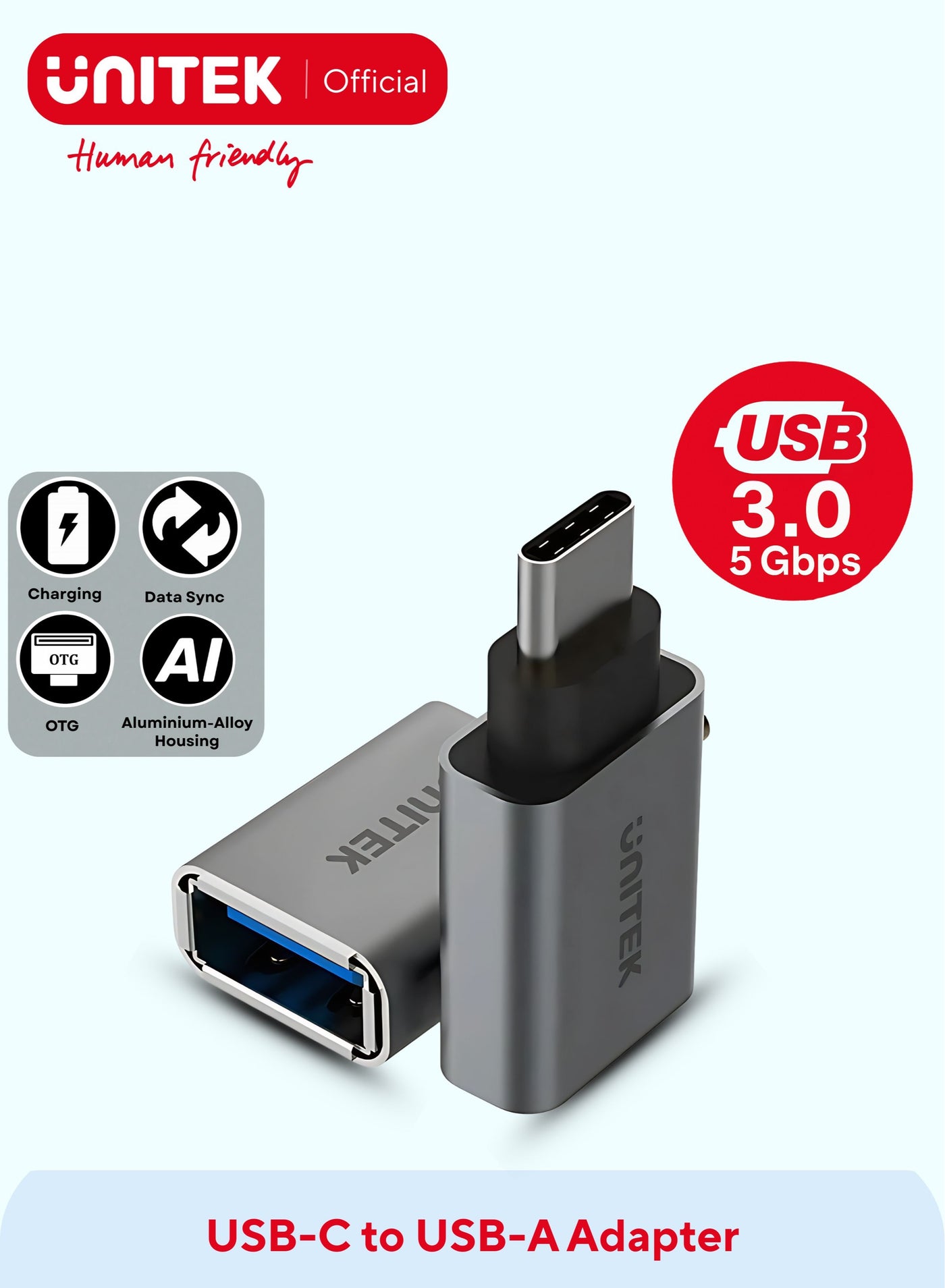 UNITEK USB-C to USB-A Adapter