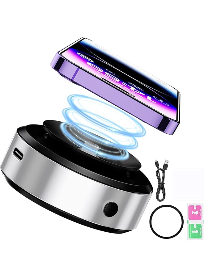 Green Tiger Vacuum Magnetic Suction Cup Phone Mount,360 Rotation Magnetic Car Cell Phone Holder,Suction Cup Car Phone Mount,Universal Adjustable Windshield Dashboard Mobile Phone Holder (Silver) - Image 1